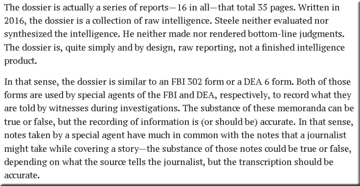 steel dossier law fare blog