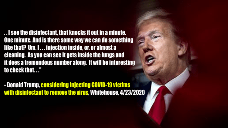 trump is crazy disinfectant